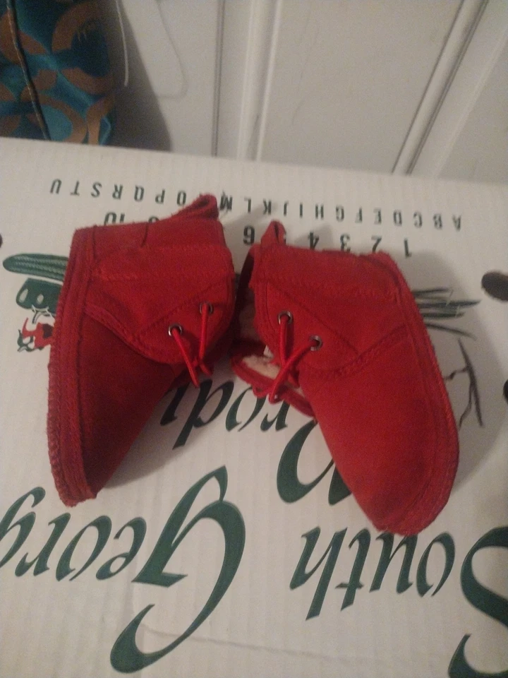 UGG NEUMEL BABY BOY ПИНЕТКИ ❤РАЗМЕР 04/05 МЕСЯЦЕВ ❤❤КРАСНЫЙ❤❤ - Изображение 4 из 4