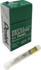 Refill Eraser for Mechanical Pencils White 12 Tubes 4 Erasers per Tube