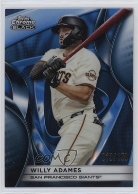 2025 Topps Chrome Black Blue Lava Refractor 13/150 Willy Adames #47 tw0
