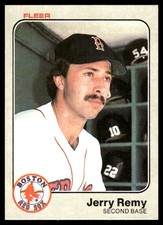 Jerry Remy 1983 Fleer #193 Boston Red Sox MLB READ FREE SHIPPING AutographDen