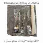 Vintage International Sterling Valencia 4 Piece Place Setting Original Roll New