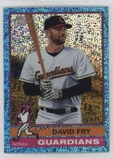 2025 Heritage High Number SP Chrome Light Blue Sparkle Refractor David Fry 05k6