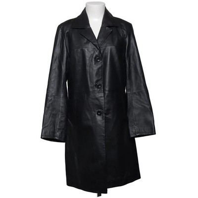 Fabiani, Ledermantel, Damen, Größe: 40, Schwarz, Leder/Polyester, Einfarbig #xKm