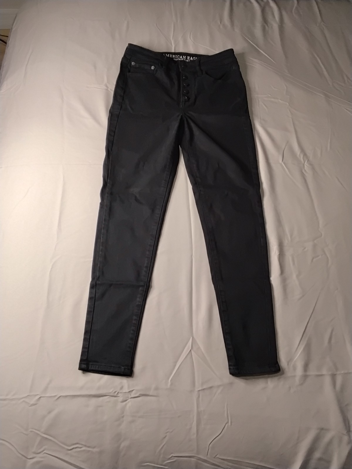 American Eagle Outfitters Women's Super Hi-Rise Jegging Denim Pants Size 4 Black