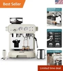 Espresso Machine with Built-in Grinder - 20 Bar, Stainless Steel & Milk Frother