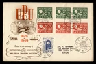 DR WHO 1949 SWEDEN FDC UPU 75TH ANIV CACHET BOOKLET PAIR/COIL COMBO M69666