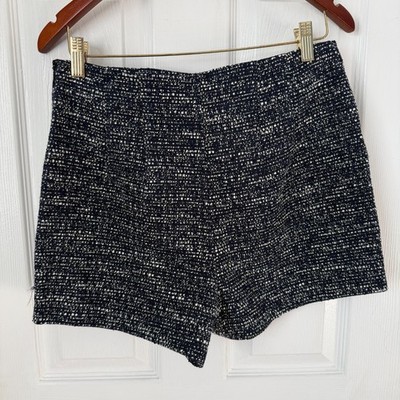 Express Woven Tweed High Rise Micro Shorts Size 8 Twee Indie Sleaze