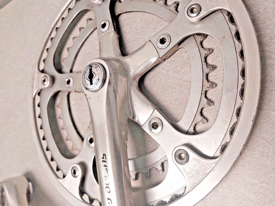 Juego de bielas dobles para bicicleta de carretera Sugino GT plateadas 175 mm BCD160/110 40/52t JIS se envía a EE. UU. Foto 3 de 4