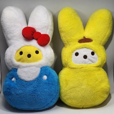 Jumbo Peeps x Hello Kitty & PomPomPurin 18'' Plush Lot Large Easter Stuffed 2025