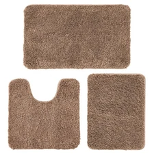 3 Pieces Bathroom Rugs and mats Sets Extra Thick Non Slip Microfiber Bath Mat...