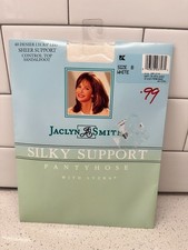 Vintage Jaclyn Smith Silky Support Lycra Pantyhose Control Top White Size B