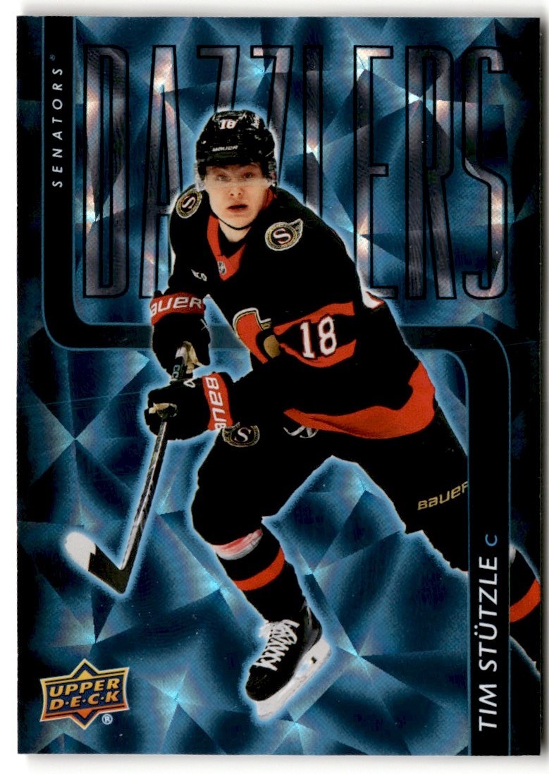 Tim Stutzle 2025-26 Upper Deck Dazzlers Blue #DZ-3 Ottawa Senators