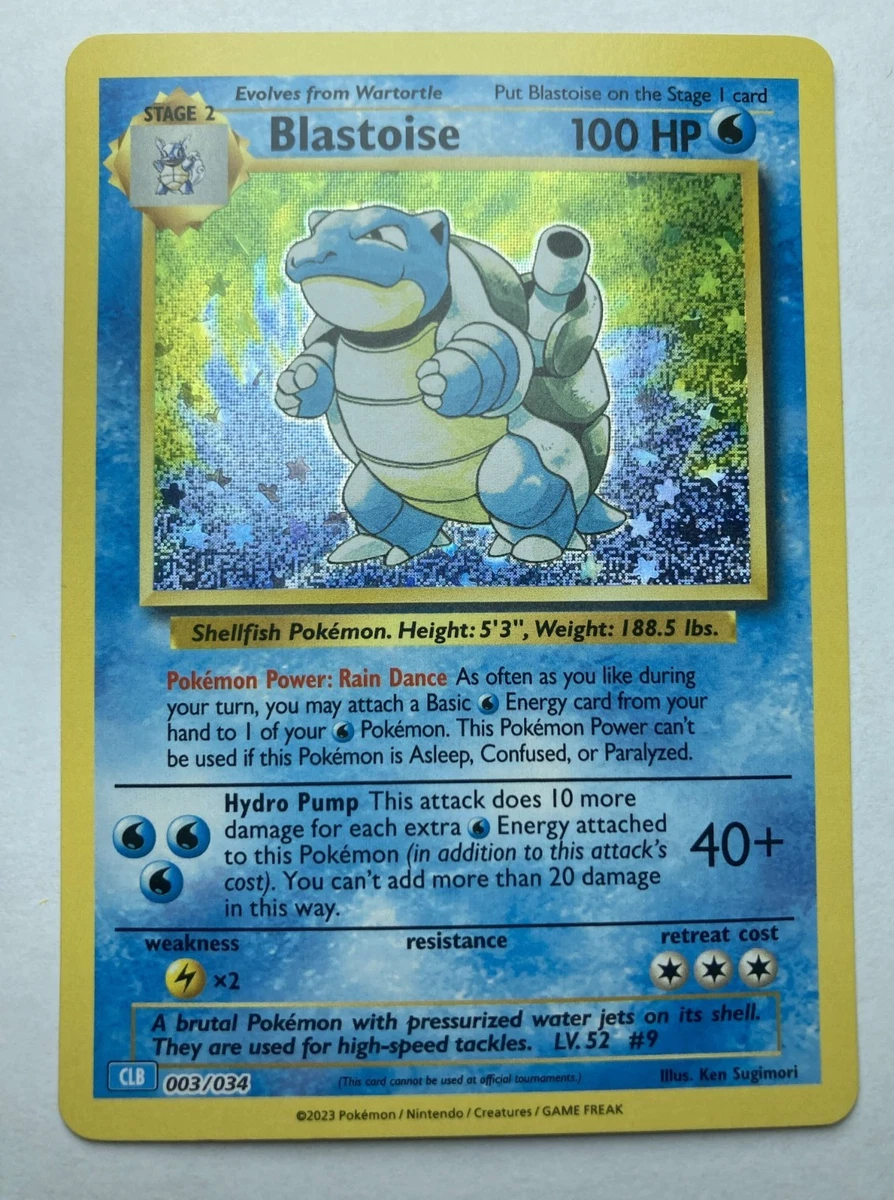 Blastoise Pokémon TCG Individual Collectible Card Game Cards for