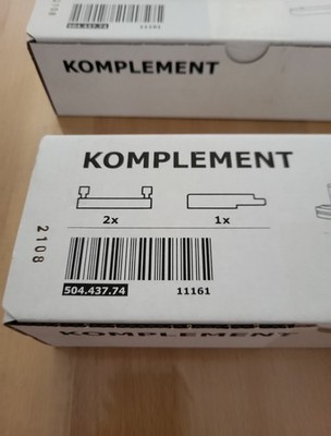 2 STÜCK IKEA KOMPLEMENT Türschließer Set weiß Kunststoff