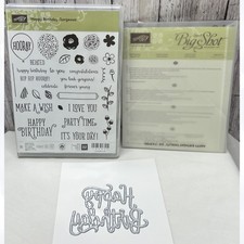 Stampin Up HAPPY BIRTHDAY GORGEOUS Balloons Rubber Stamps Die