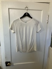 Old Navy Seamless Fitted Athletic Top White Cream Size Large EUC