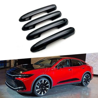 For Toyota Crown 2023-2026 Black abs Exterior Side Door Handle Cover Trim 4pcs