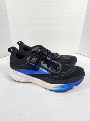 Brooks Trace 4 Mens Size 10.5 Black Blue White Athletic Running Shoes Sneakers