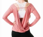 ZYIA Active Light Brick Pink Namaste Long Sleeve Tee Shirt Size XXL — photo 1