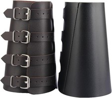 Leather Bracers for Men Medieval Bracers Buckles Leather Arm Guards Cuff Leather