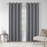 Grau ÖSenvorhang Gardinen Fenster Thermovorhang Gegen KäLte ÜBergardinen 2Er Set