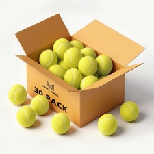 30 Pack Tennis Balls, Advanced Pressureless Balls, Pet Dog Playing Balls, Pra...