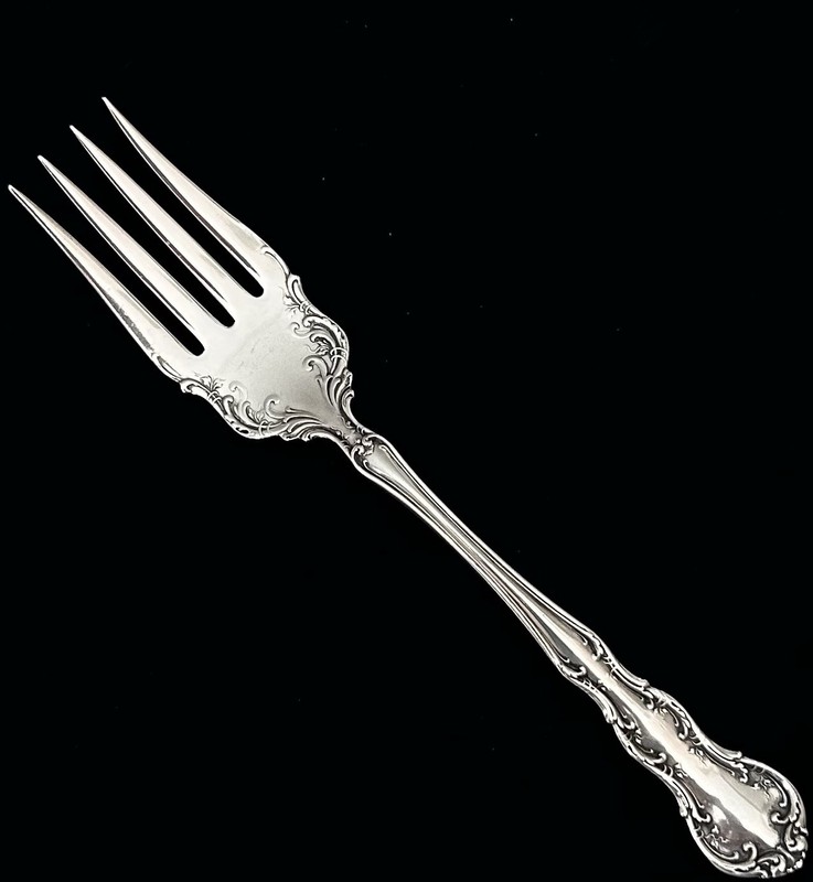 Wallace Old Atlanta Sterling Silver Serving Fork 8 1/4 Inches Vintage Flatware