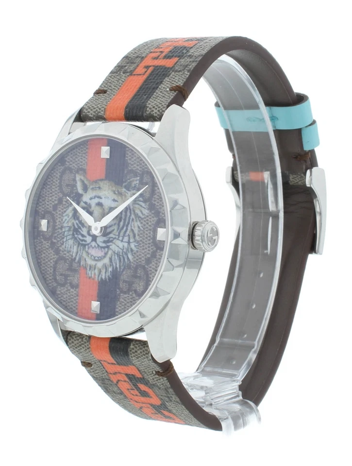 Gucci Tiger G-Timeless 38mm Quartz Brown Dial Men's Watch YA1264186 - Image 3 of 4