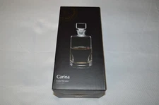 JOYJOLT GLASSWARE ~ CARINA ~ CRYSTAL DECANTER WITH STOPPER ~ 25.3 FL. OZ. ~ NEW