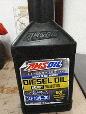 Amsoil Signature Series 10w-30 100% Synthetic  Diesel Oil Court 826