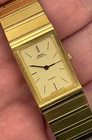 1982 Vintage Seiko Lassale Women's Gold-Tone Tank Watch - 8420 Quartz - RUNNING!