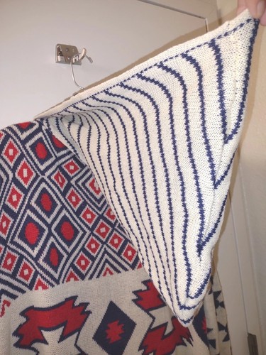 Roly Poly Women's Hooded Duster Cardigan Sweater Size Large Aztec 90's Y2K - Picture 3 of 9
