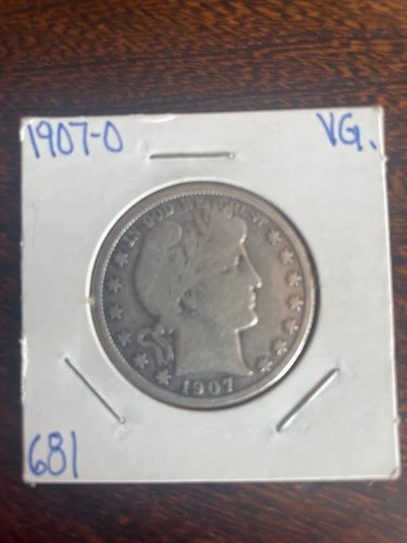 1907-O Barber Silver VG Uncertified “NICE” 1907-O