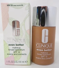 Clinique Even Better Makeup Foundation SPF 15 ~ WN 94 Deep Neutral (M) ~ 1 fl oz