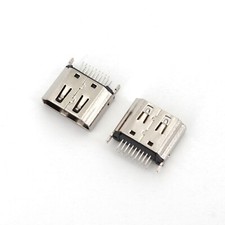 10Pcs HDMI Type A 180 Degree Straight 19-Pin Female Socket PCB Solder Connector