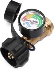 Propane Tank Gauge Level Indicator LP Gas Pressure Meter Color Coded Universal