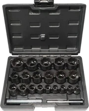 DPTOOL 22 Piece Bolt Nut Extractor Set, 1/2" and 3/8" Drive Impact Lug Nut Re...