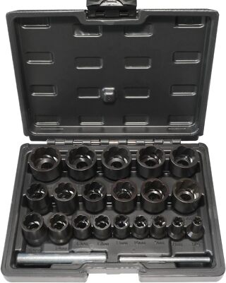 DPTOOL 22 Piece Bolt Nut Extractor Set, 1/2'' and 3/8'' Drive Impact Lug Nut Re...
