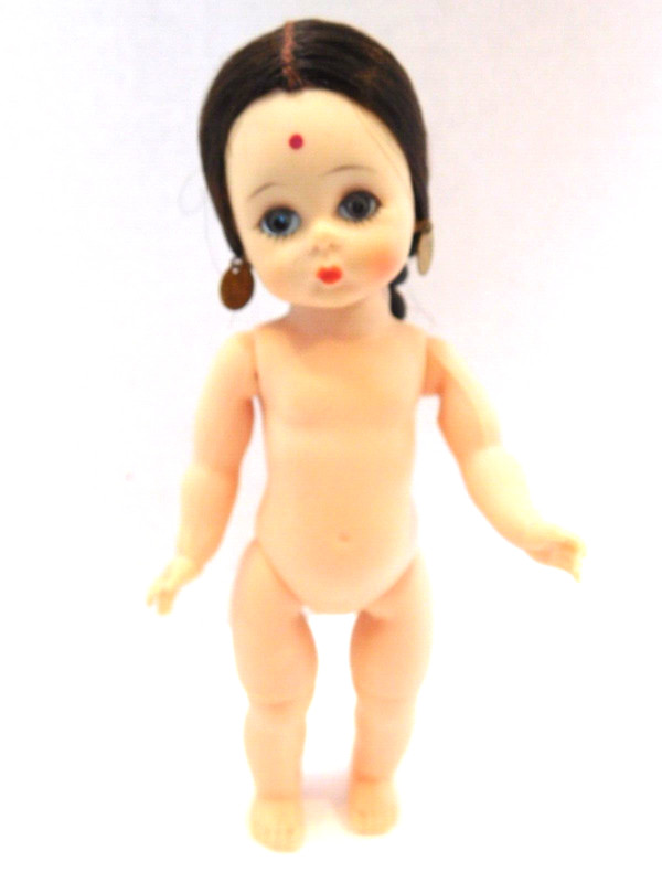 Madame Alexander 8"Girl Doll, Nude, Light Skin, Brown Hair & Blue Eyes Bent Knee