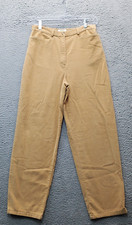 Talbots Pants Women's 8 Tan Corduroy Straight Leg Stretch High Rise Flat Front