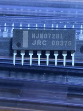 A lot of Five (5) JRC NJM072BL dual J-FET Input OP in SIP-8 package