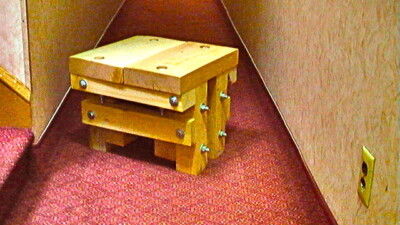solid wood work bench