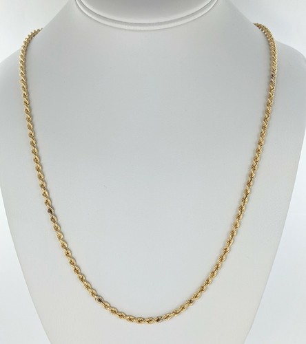 14 KT Gold Rope Chain, 29 Inches Long 