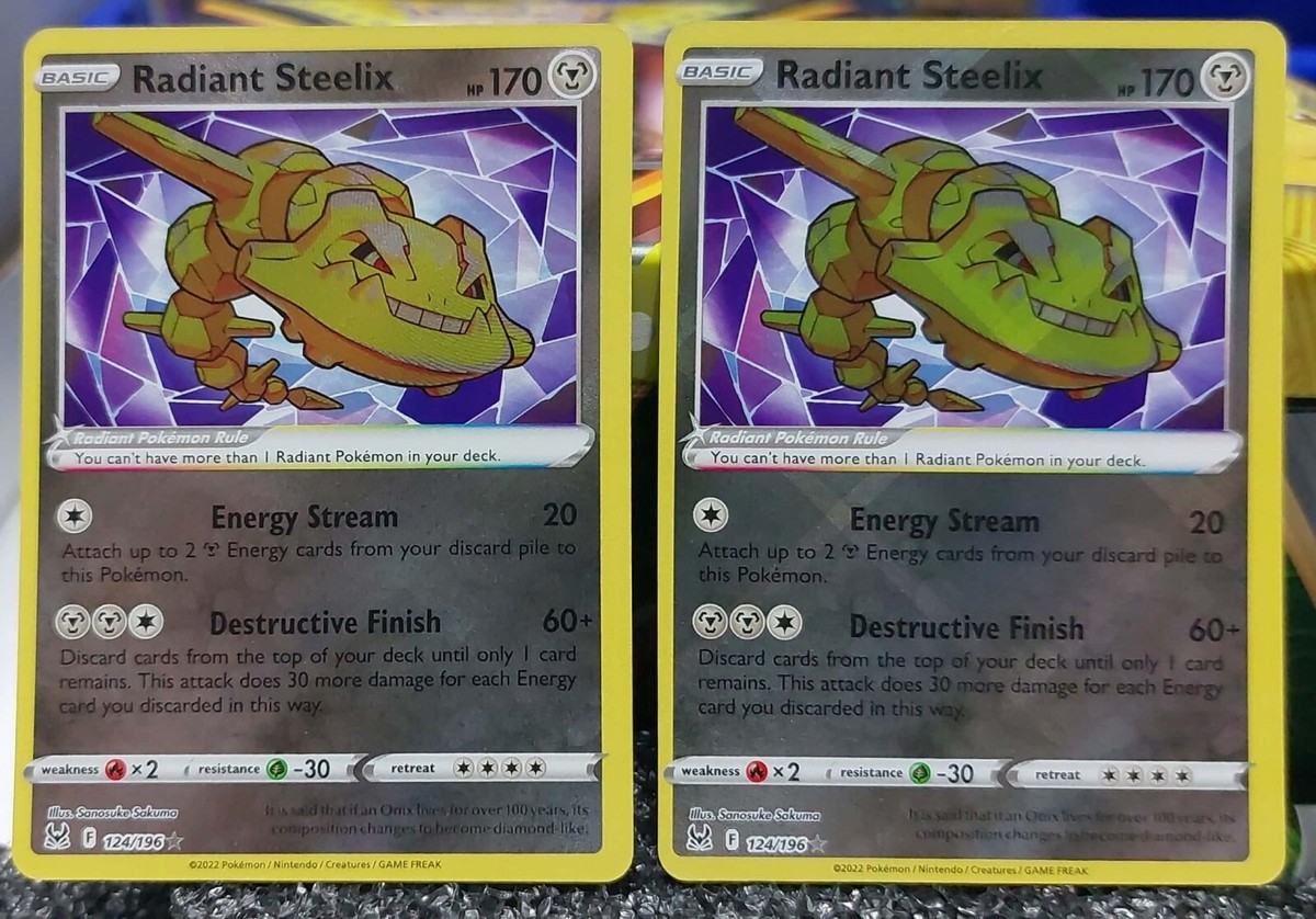 Pokemon Radiant Steelix Reverse Holo 124/196 Lost Orgins