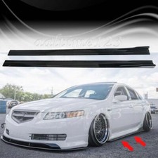 For Acura Tl 2000-2014 Gloss Black Side Skirt Splitter Spoiler Extension Rocker