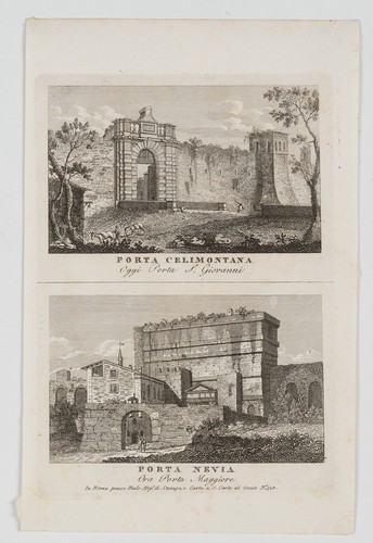 PORTA CELIMONTANA. PORTA NEVIA., KSt. Romantik Architektur Unbekannt (19.Jhd) - Bild 2 von 5