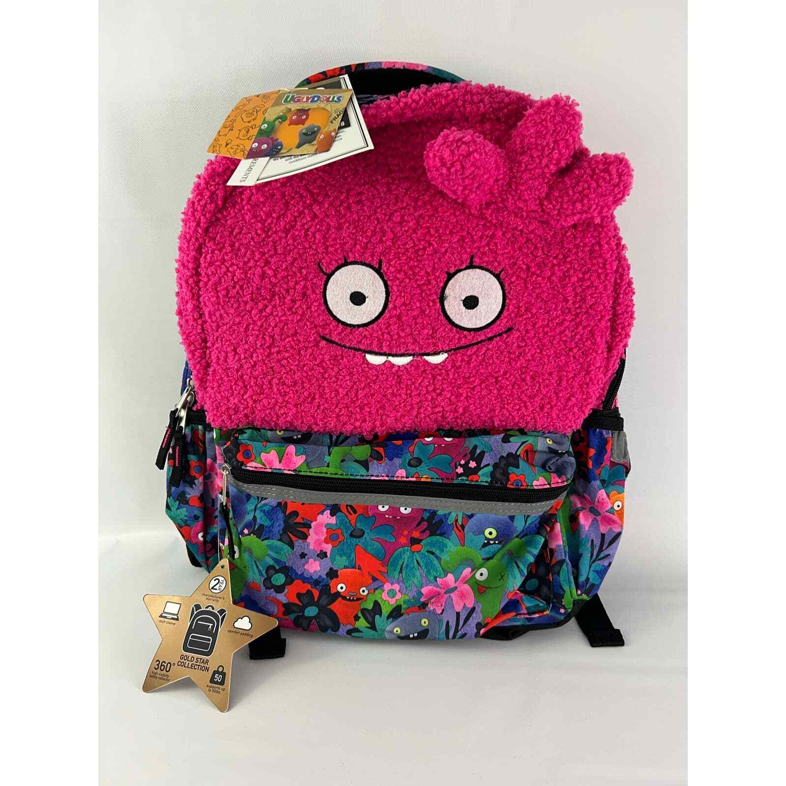 Paquete de muñecas feas medidas multicolores rosa 17x14" cremallera escolar medio camino