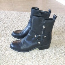 Marc Fisher Women's Dalary Moto Herness Boots In Black SZ 8.5M