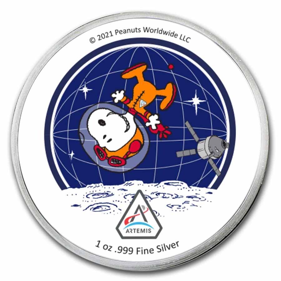 Peanuts® Snoopy in Space - Artemis Missions 1 oz Colorized Peanuts® Snoopy in Space - Artemis Missions 1 oz Colorized