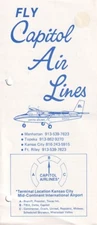 Capitol Air Lines timetable 1982/03/01